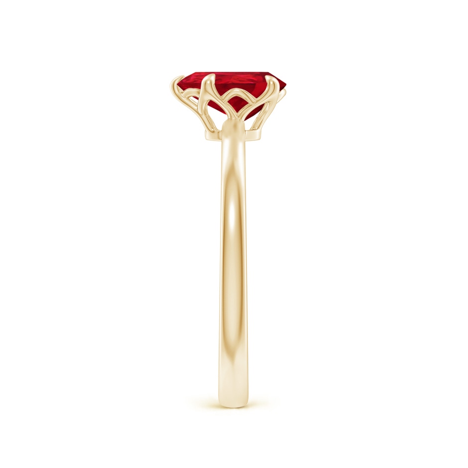 8x6mm AAA Solitaire Pear-Shaped Ruby Classic Engagement Ring in Yellow Gold side 299