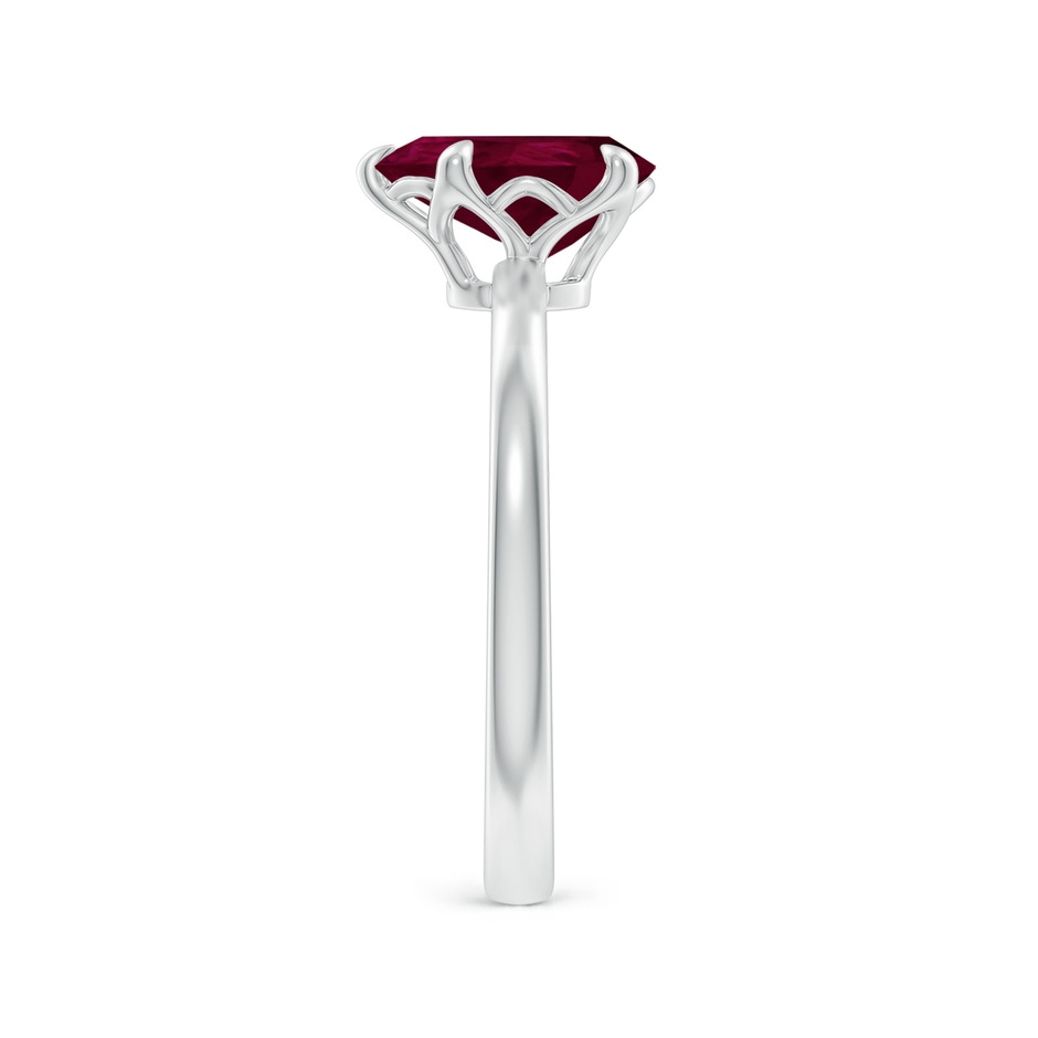 9x7mm A Solitaire Pear-Shaped Ruby Classic Engagement Ring in P950 Platinum side 299