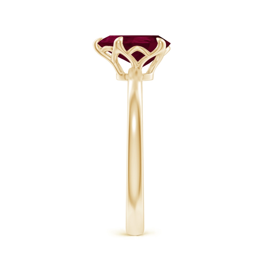 9x7mm A Solitaire Pear-Shaped Ruby Classic Engagement Ring in Yellow Gold side 299