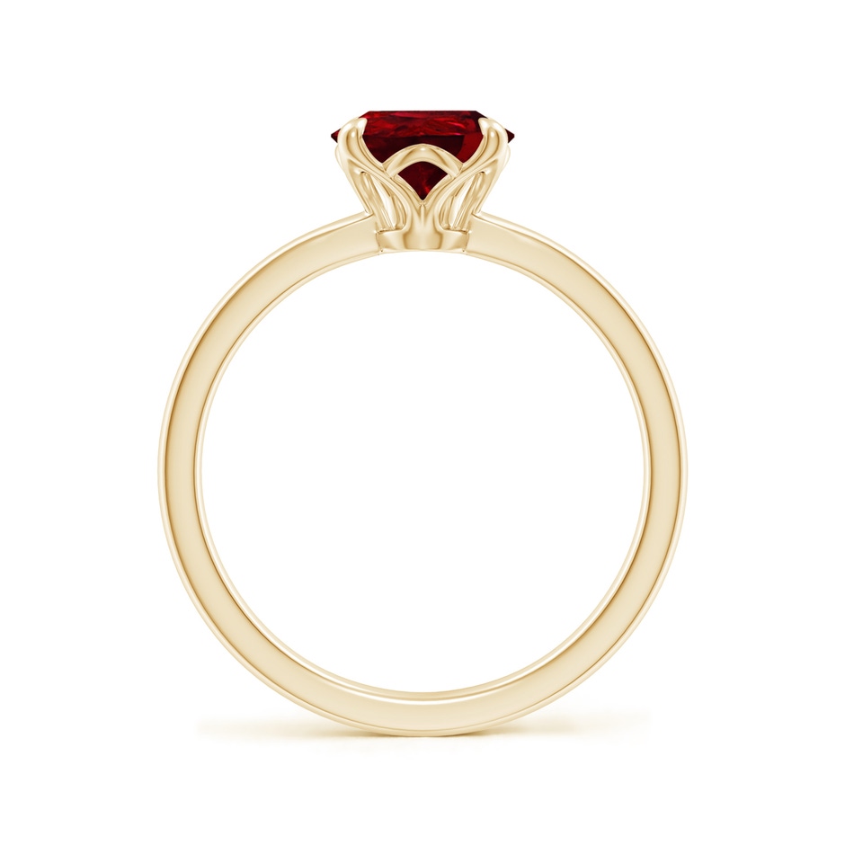 9x7mm AAAA Solitaire Pear-Shaped Ruby Classic Engagement Ring in Yellow Gold side 199
