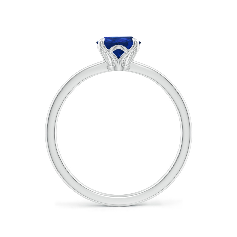 8x6mm AAA Solitaire Pear-Shaped Blue Sapphire Classic Engagement Ring in 18K White Gold side 199