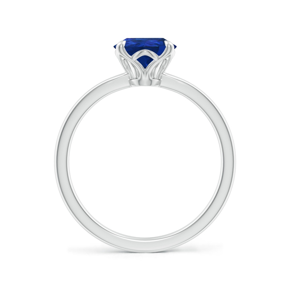 9x7mm AAA Solitaire Pear-Shaped Blue Sapphire Classic Engagement Ring in White Gold side 199