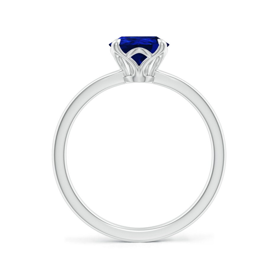 9x7mm Lab-Grown Solitaire Pear-Shaped Blue Sapphire Classic Engagement Ring in White Gold side 199