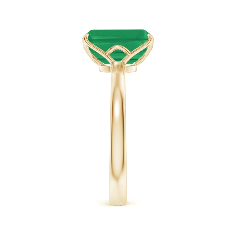 10x8mm A Solitaire Emerald-Cut Emerald Classic Engagement Ring in Yellow Gold side 299