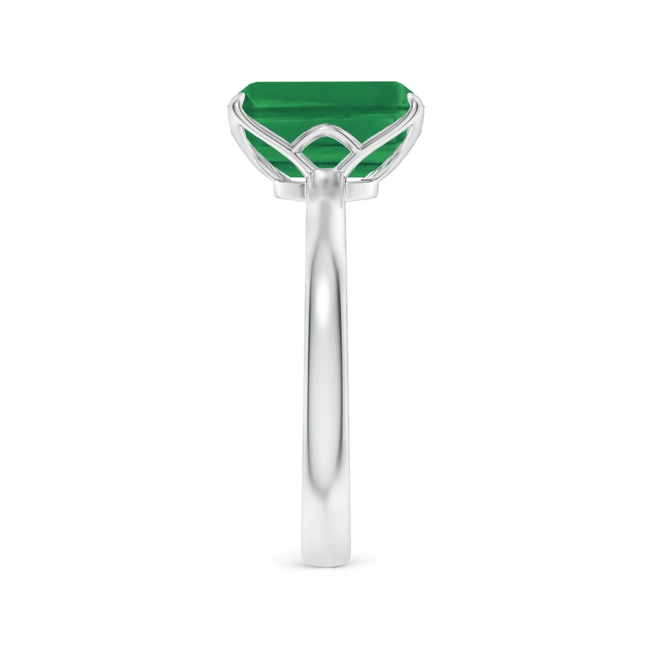 10x8mm AA Solitaire Emerald-Cut Emerald Classic Engagement Ring in White Gold side 299
