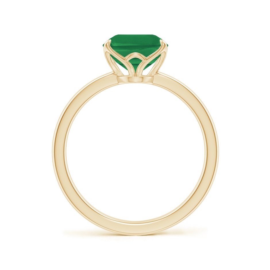 10x8mm AA Solitaire Emerald-Cut Emerald Classic Engagement Ring in Yellow Gold side 199