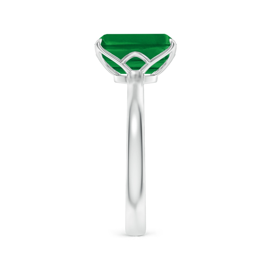 10x8mm AAA Solitaire Emerald-Cut Emerald Classic Engagement Ring in White Gold side 299