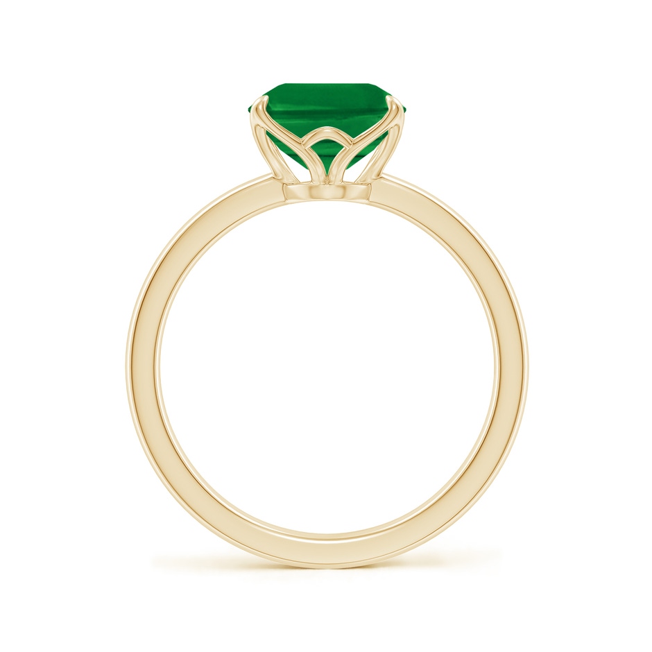 10x8mm AAA Solitaire Emerald-Cut Emerald Classic Engagement Ring in Yellow Gold side 199