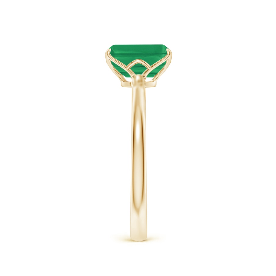 8x6mm A Solitaire Emerald-Cut Emerald Classic Engagement Ring in Yellow Gold side 299