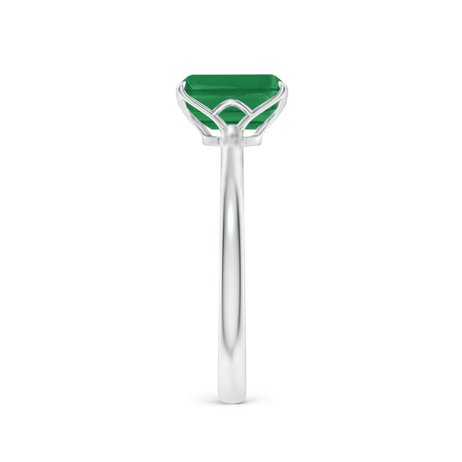 8x6mm AA Solitaire Emerald-Cut Emerald Classic Engagement Ring in P950 Platinum side 299