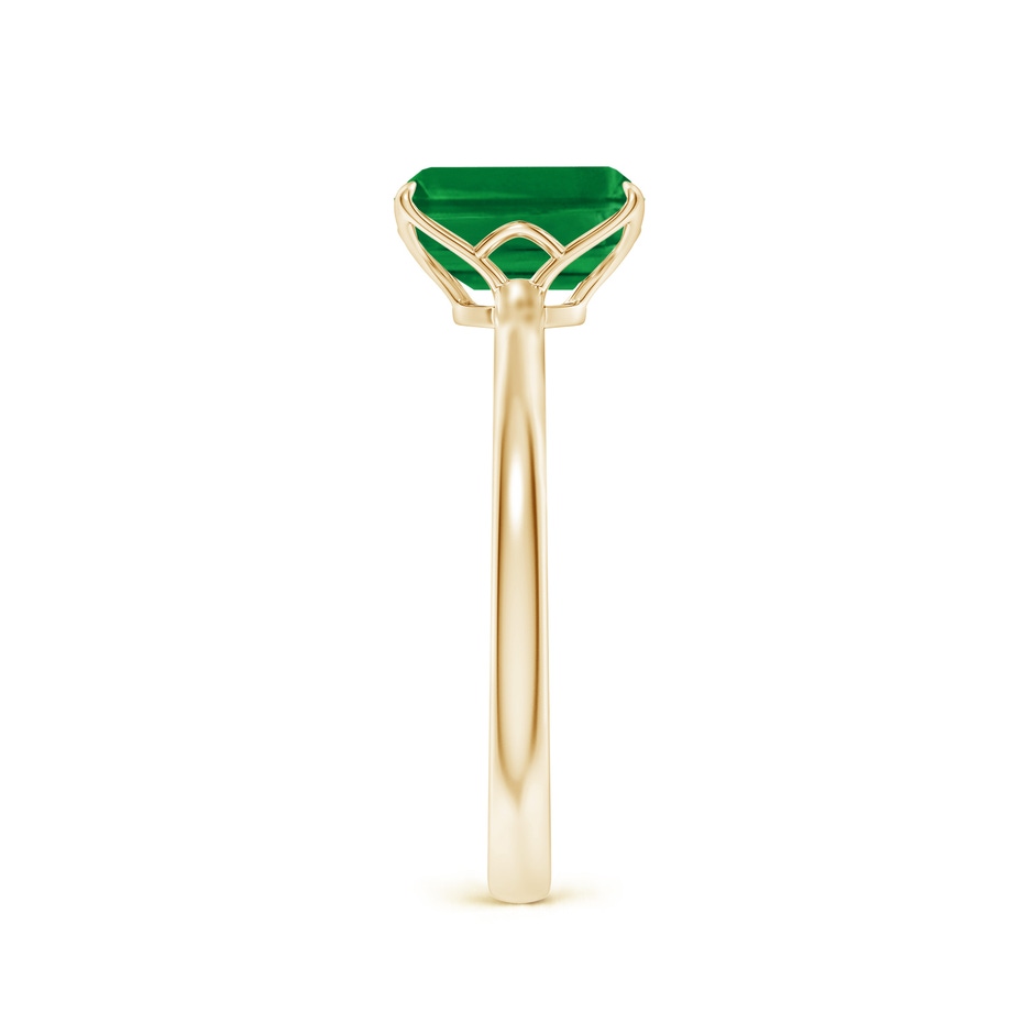 8x6mm AAA Solitaire Emerald-Cut Emerald Classic Engagement Ring in 18K Yellow Gold side 299