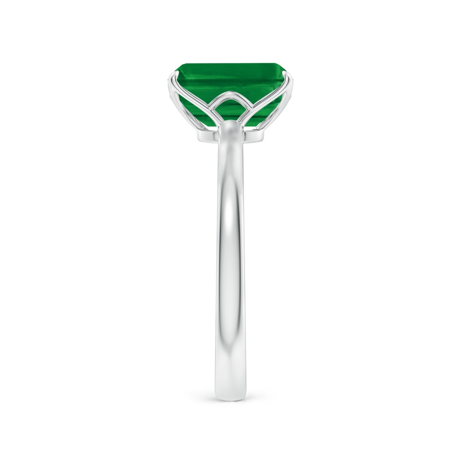 9x7mm AAA Solitaire Emerald-Cut Emerald Classic Engagement Ring in P950 Platinum side 299