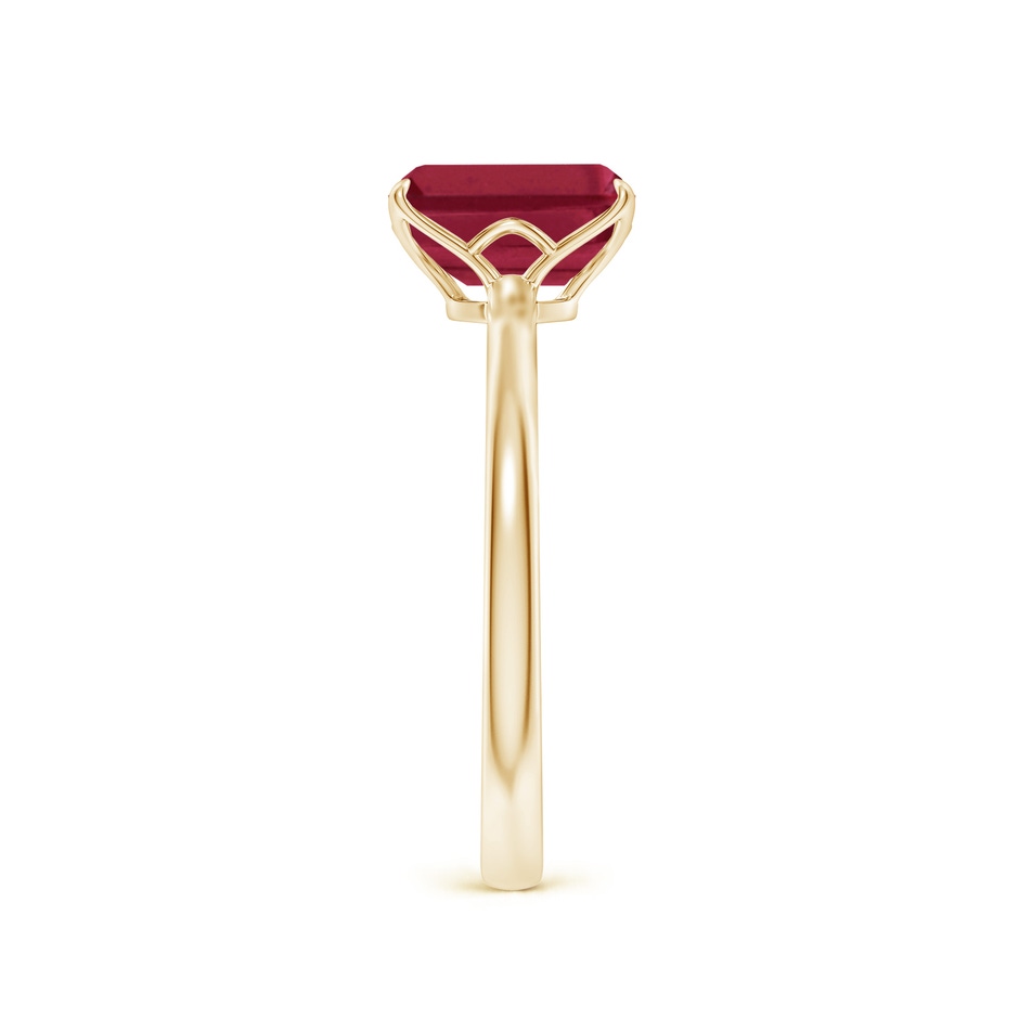 8x6mm A Solitaire Emerald-Cut Ruby Classic Engagement Ring in Yellow Gold side 299