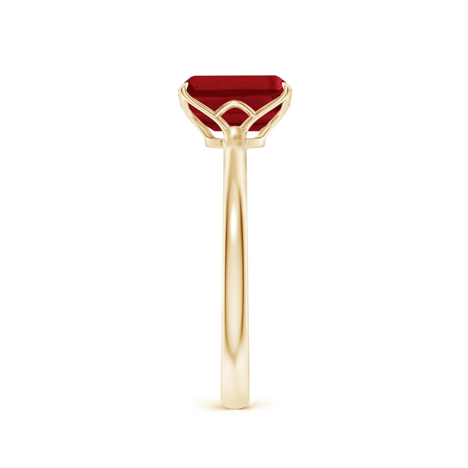 8x6mm AAA Solitaire Emerald-Cut Ruby Classic Engagement Ring in 18K Yellow Gold side 299