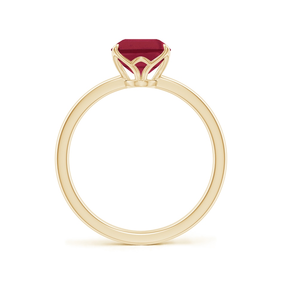 9x7mm A Solitaire Emerald-Cut Ruby Classic Engagement Ring in Yellow Gold side 199