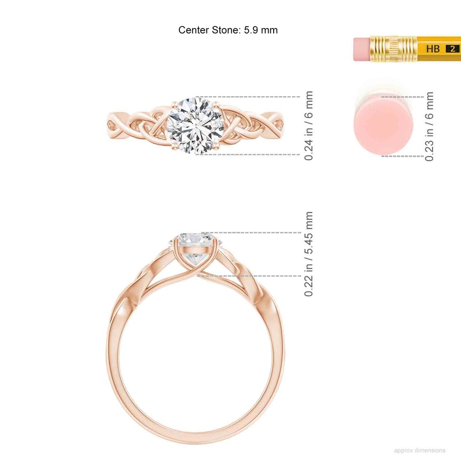 5.9mm HSI2 SR4524D-RG-HSI2-5.9 in Rose Gold ruler