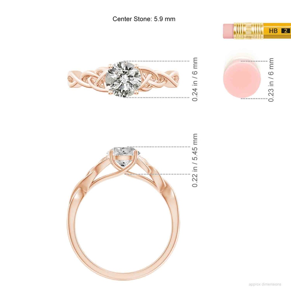 5.9mm KI3 SR4524D-RG-KI3-5.9 in Rose Gold ruler