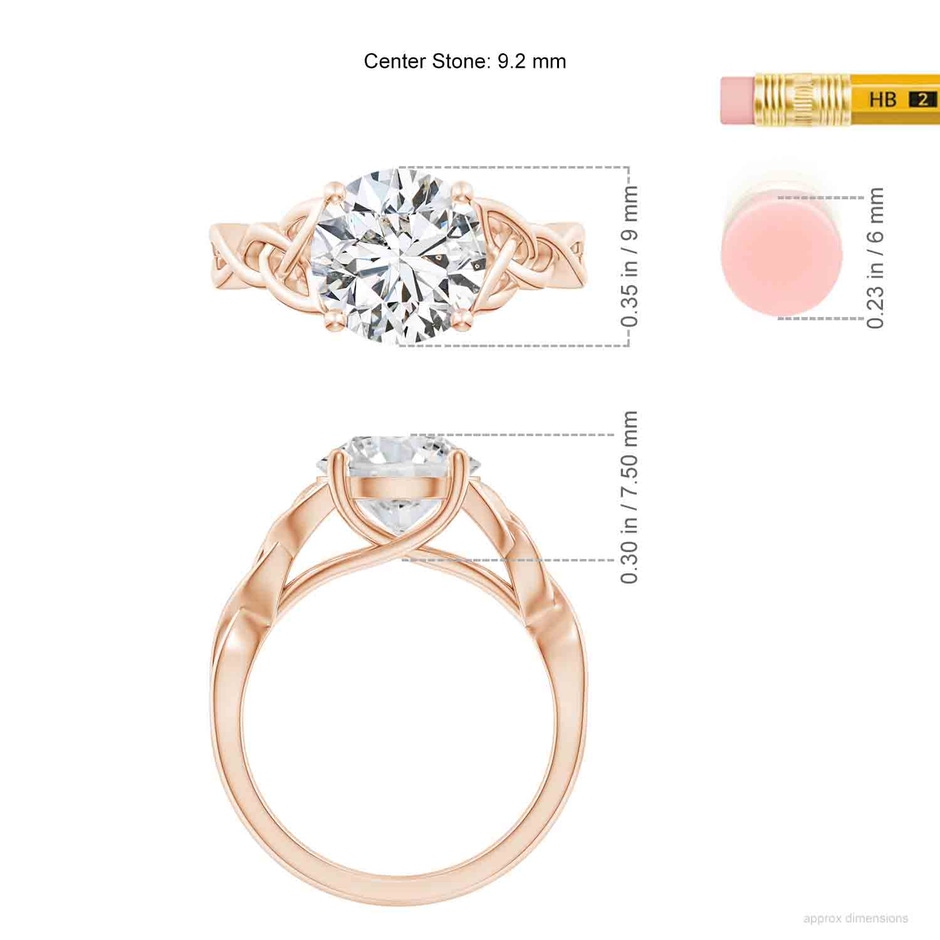 9.2mm HSI2 SR4524D-RG-HSI2-9.2 in Rose Gold ruler