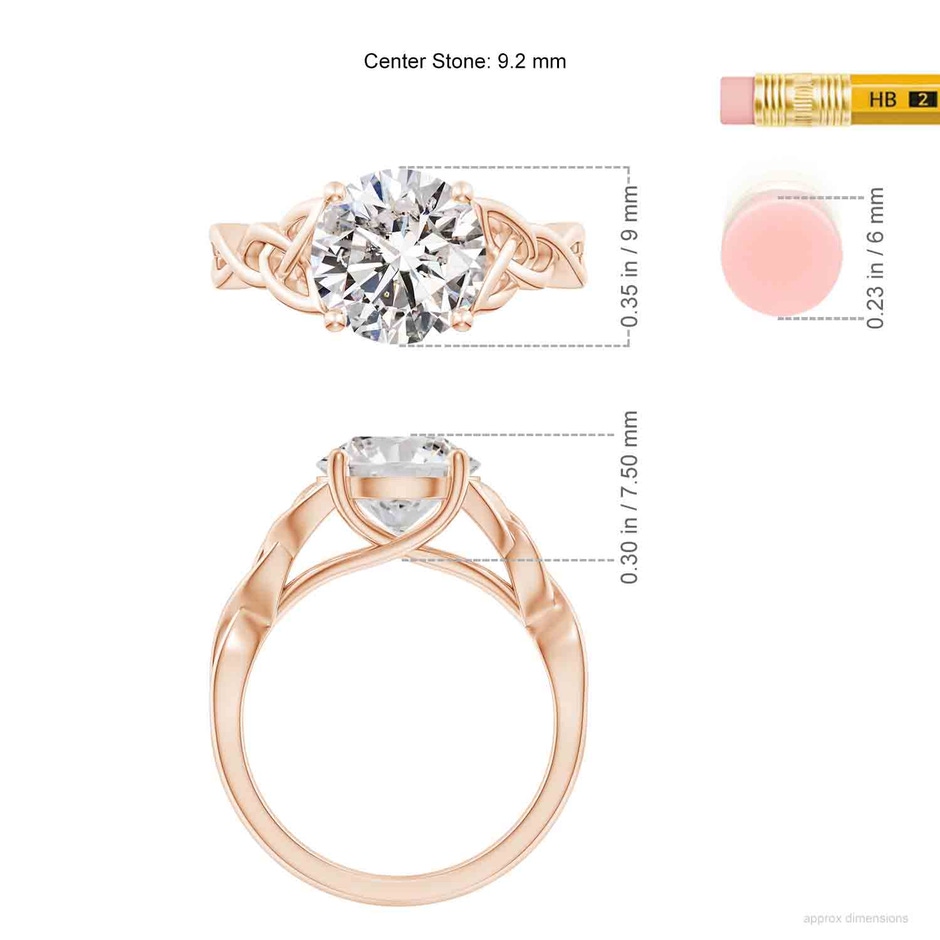 9.2mm IJI1I2 SR4524D-RGE-IJI1I2-9.2 in 18K Rose Gold ruler
