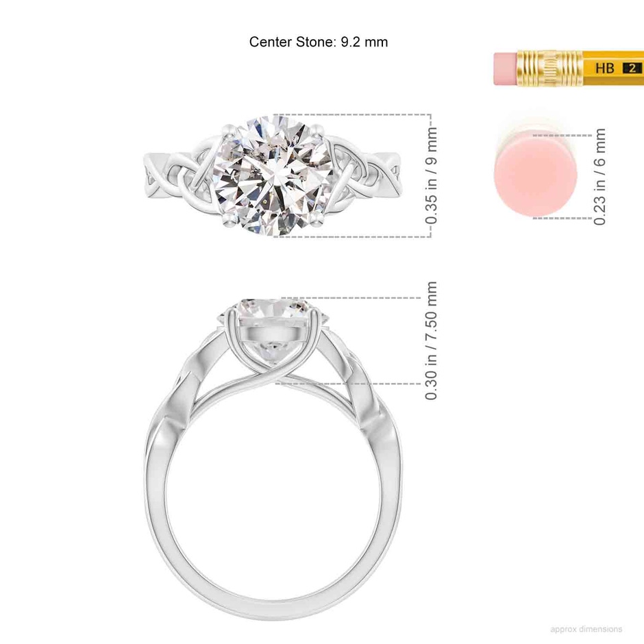 9.2mm IJI1I2 SR4524D-WG-IJI1I2-9.2 in White Gold ruler
