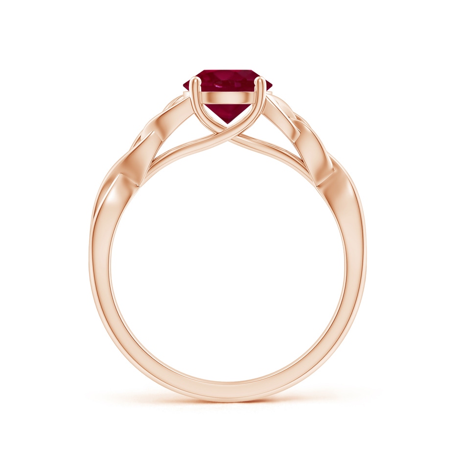 6.5mm A Round Ruby Celtic Knot Engagement Ring in Rose Gold side 199
