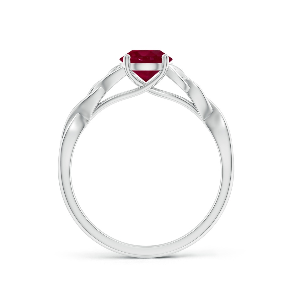 6mm A Round Ruby Celtic Knot Engagement Ring in P950 Platinum side 199