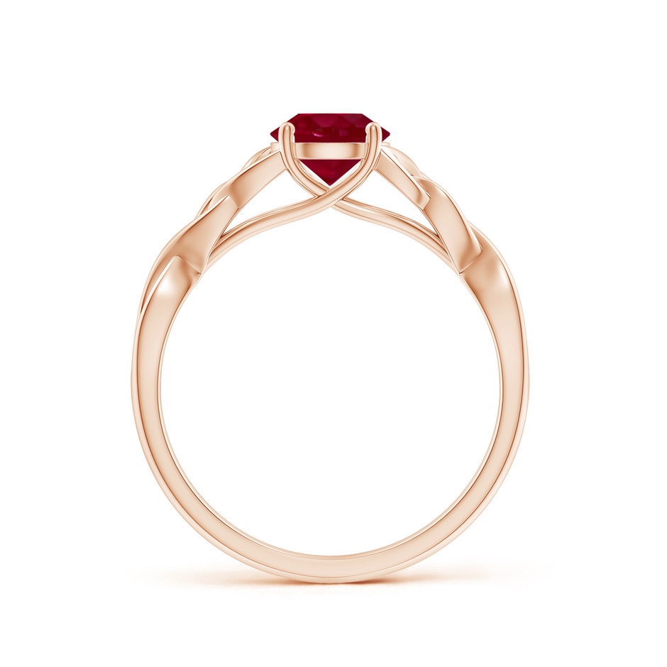 6mm AA Round Ruby Celtic Knot Engagement Ring in Rose Gold side 199
