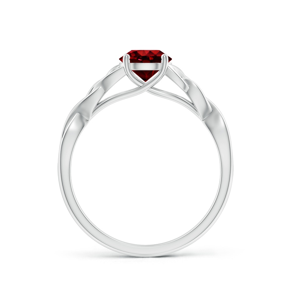 6mm AAAA Round Ruby Celtic Knot Engagement Ring in White Gold side 199