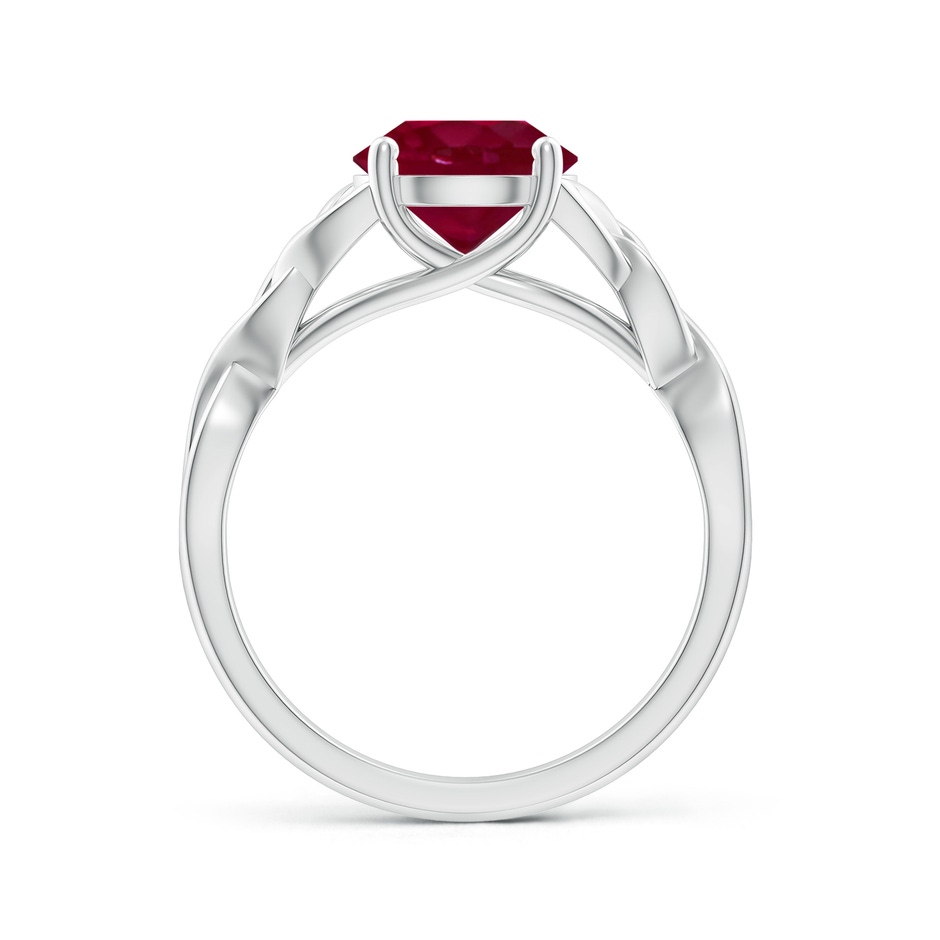 8mm A Round Ruby Celtic Knot Engagement Ring in P950 Platinum side 199
