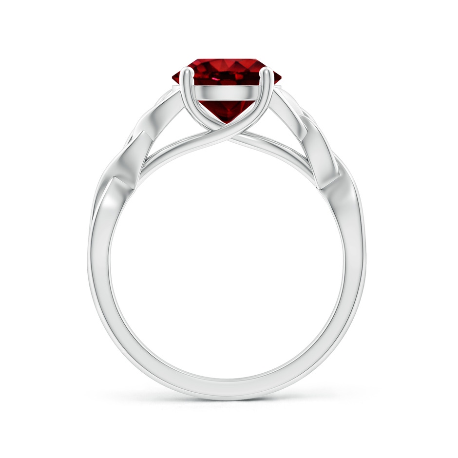 8mm AAAA Round Ruby Celtic Knot Engagement Ring in P950 Platinum side 199