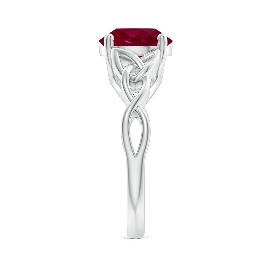 9mm A Round Ruby Celtic Knot Engagement Ring in P950 Platinum side 299