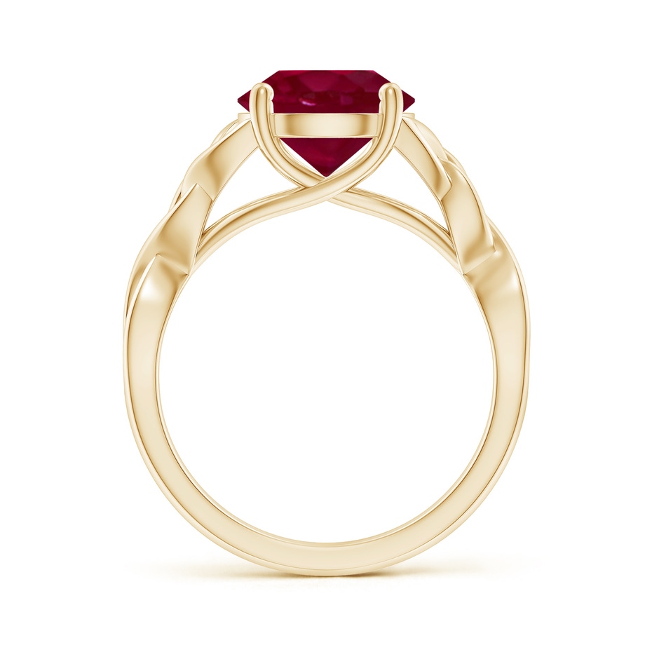 9mm A Round Ruby Celtic Knot Engagement Ring in Yellow Gold side 199
