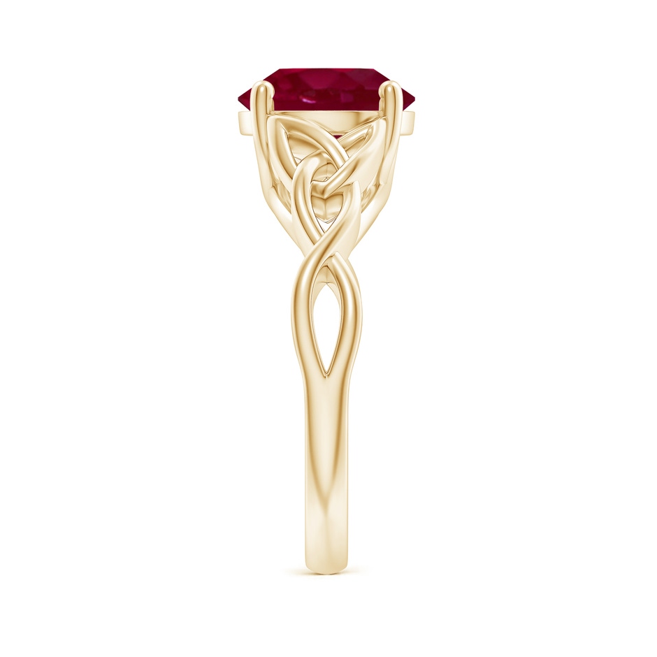 9mm A Round Ruby Celtic Knot Engagement Ring in Yellow Gold side 299