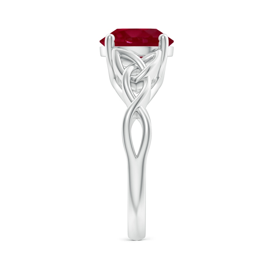 9mm AA Round Ruby Celtic Knot Engagement Ring in P950 Platinum side 299