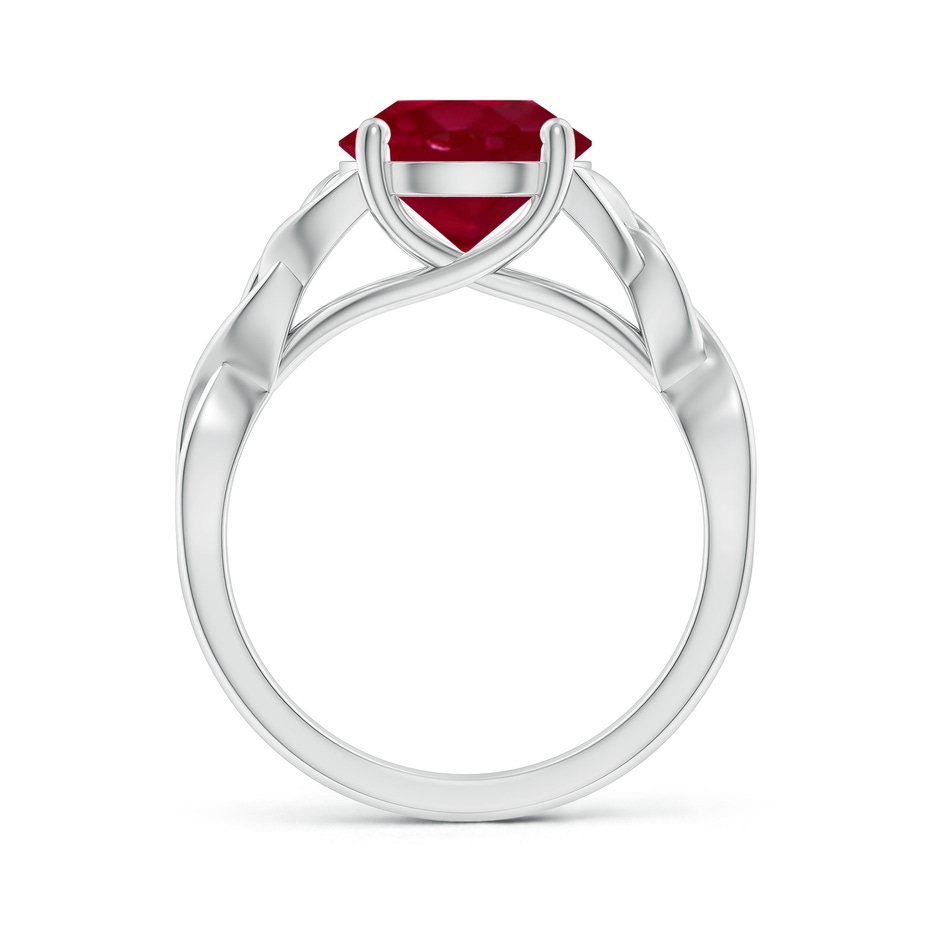 9mm AA Round Ruby Celtic Knot Engagement Ring in White Gold side 199