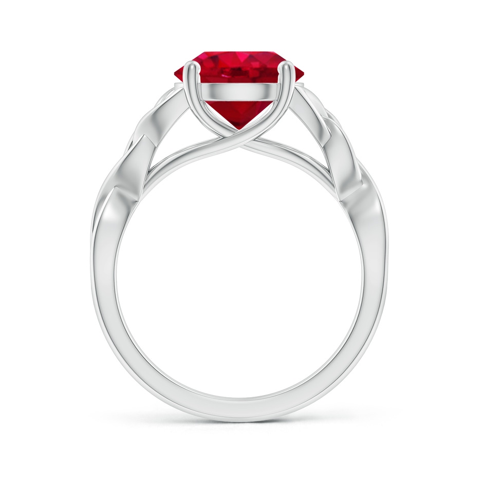 9mm AAA Round Ruby Celtic Knot Engagement Ring in P950 Platinum side 199