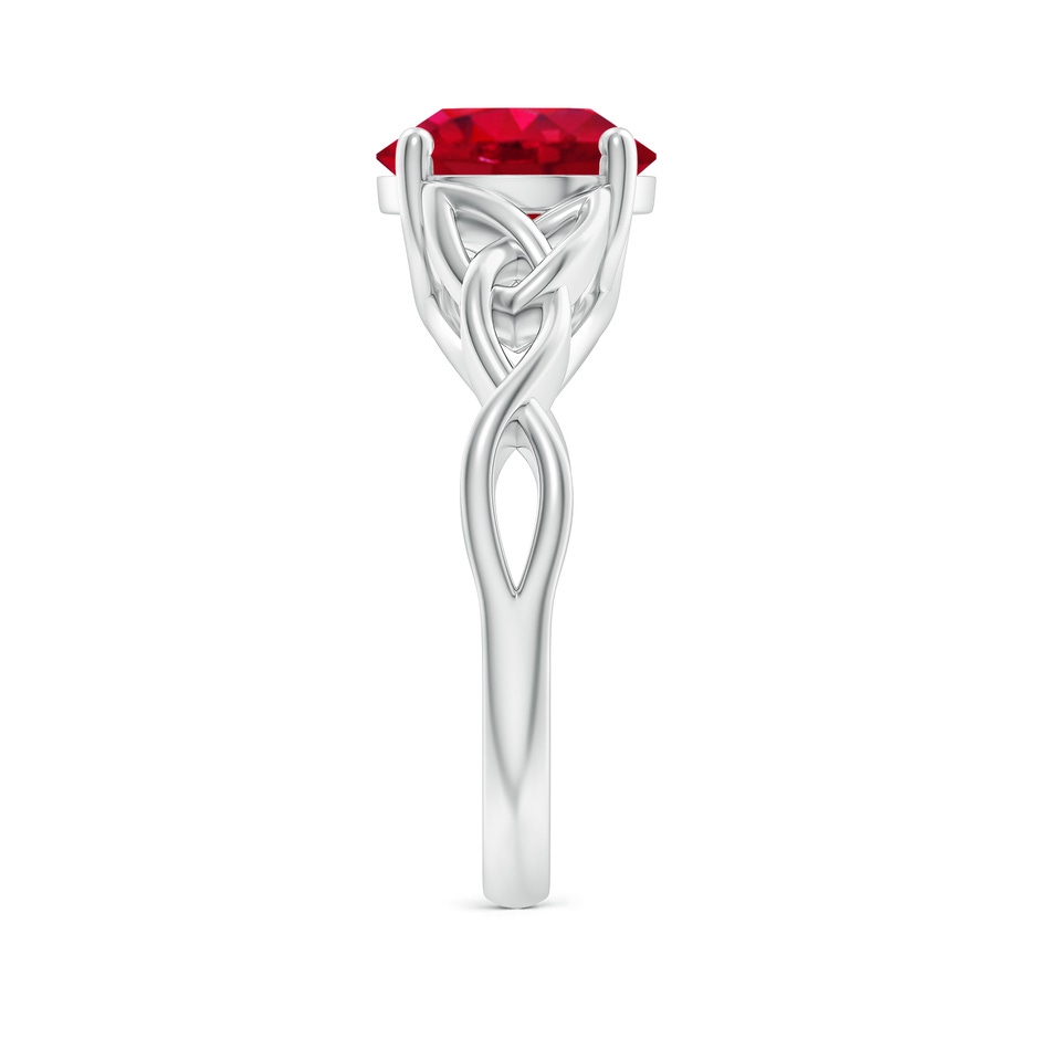 9mm AAA Round Ruby Celtic Knot Engagement Ring in P950 Platinum side 299