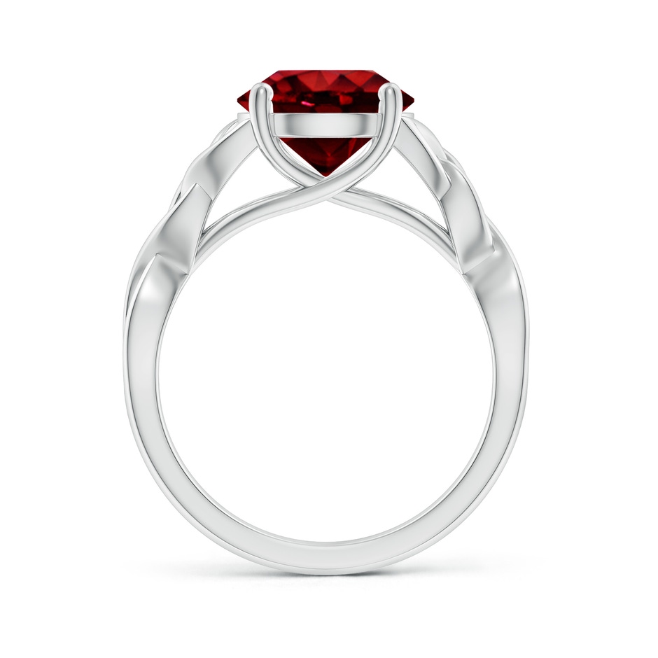 9mm AAAA Round Ruby Celtic Knot Engagement Ring in White Gold side 199