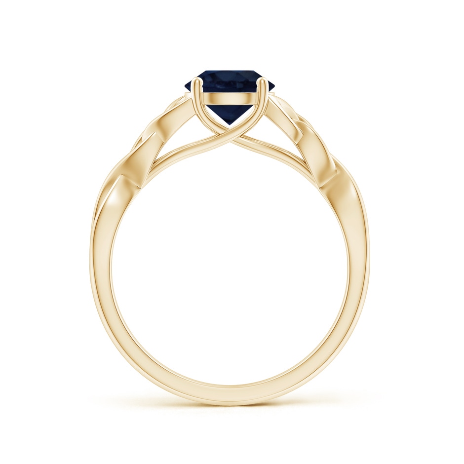 6.5mm A Round Blue Sapphire Celtic Knot Engagement Ring in Yellow Gold side 199