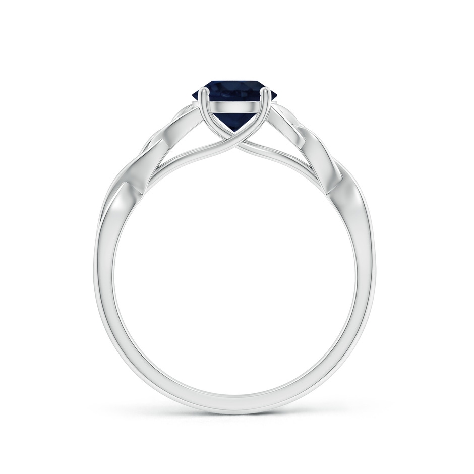 6mm A Round Blue Sapphire Celtic Knot Engagement Ring in P950 Platinum side 199