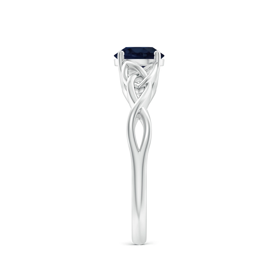 6mm A Round Blue Sapphire Celtic Knot Engagement Ring in P950 Platinum side 299