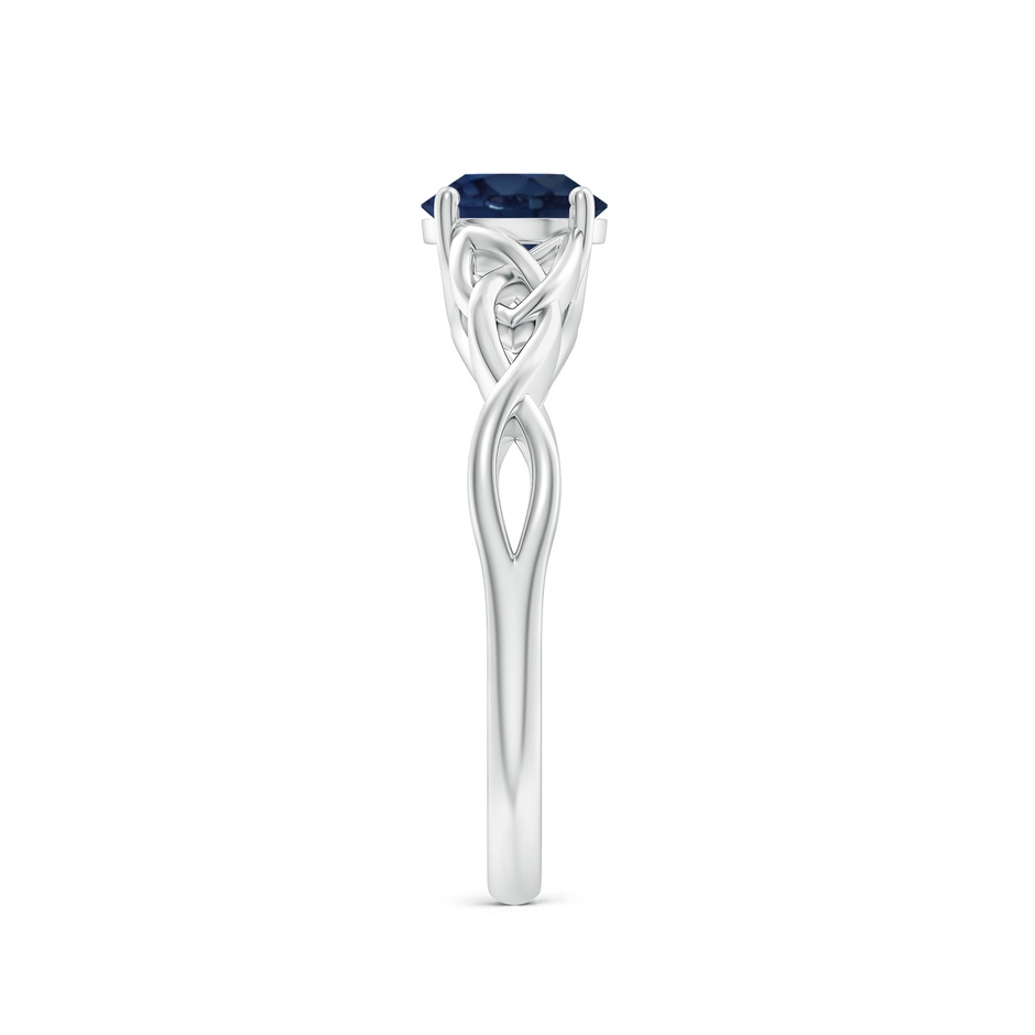 6mm AA Round Blue Sapphire Celtic Knot Engagement Ring in P950 Platinum side 299
