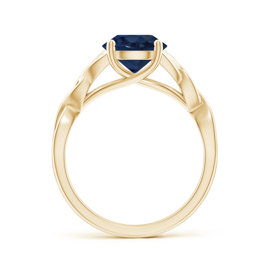 8mm AA Round Blue Sapphire Celtic Knot Engagement Ring in Yellow Gold side 199