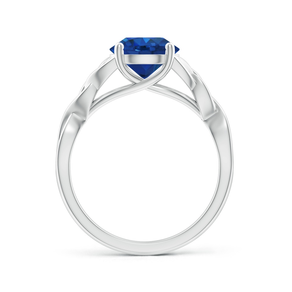 8mm AAA Round Blue Sapphire Celtic Knot Engagement Ring in P950 Platinum side 199