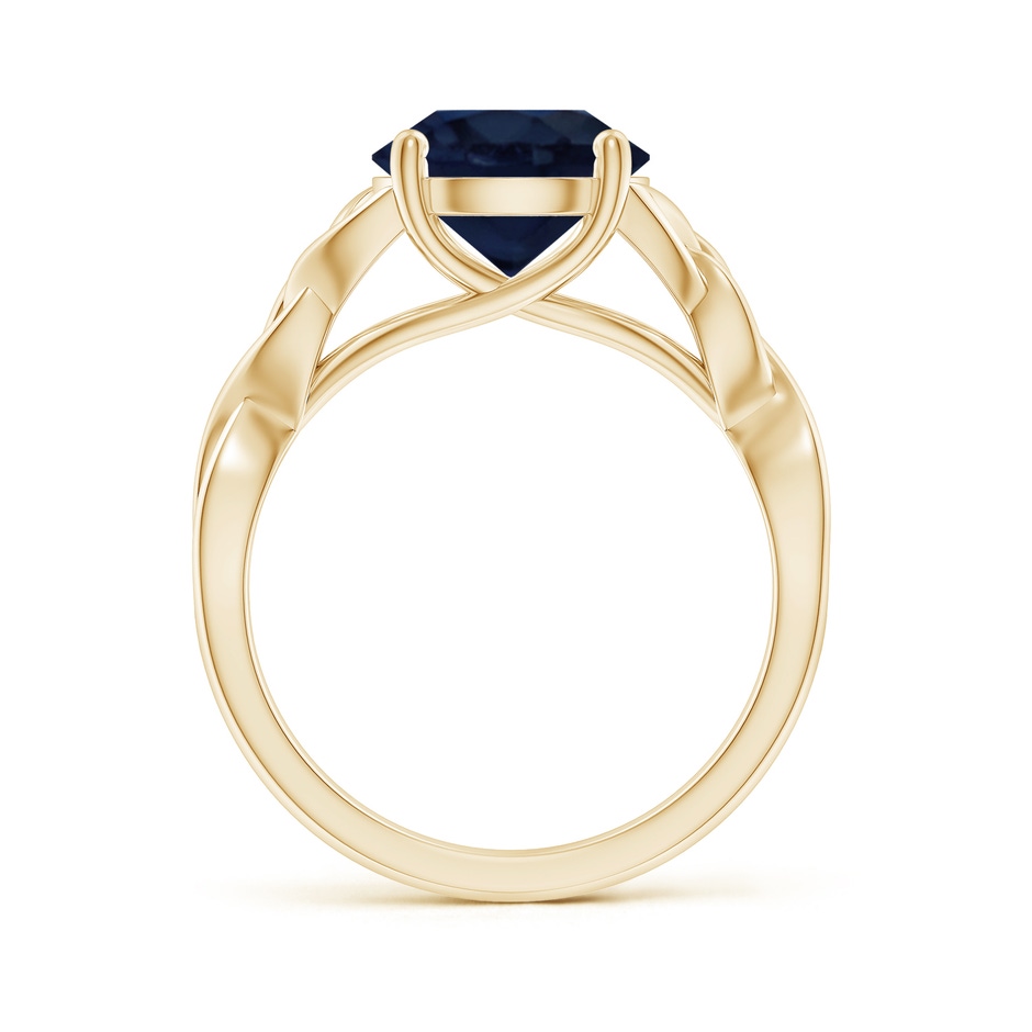 9mm A Round Blue Sapphire Celtic Knot Engagement Ring in Yellow Gold side 199