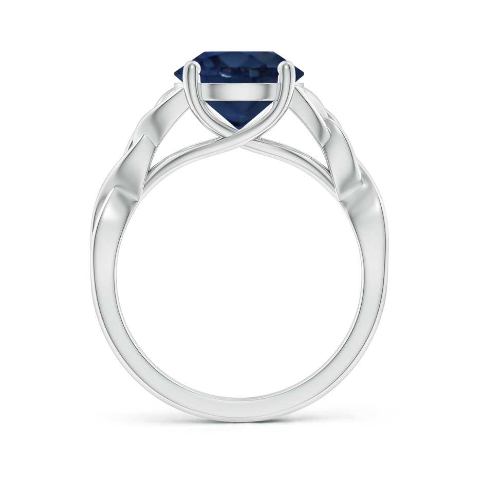 9mm AA Round Blue Sapphire Celtic Knot Engagement Ring in P950 Platinum side 199