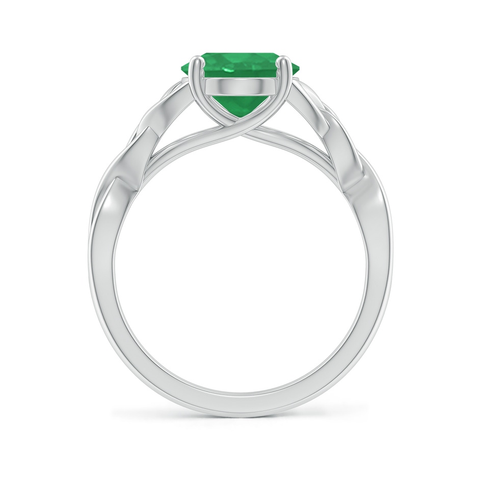 10x8mm A Oval Emerald Celtic Knot Engagement Ring in P950 Platinum side 199
