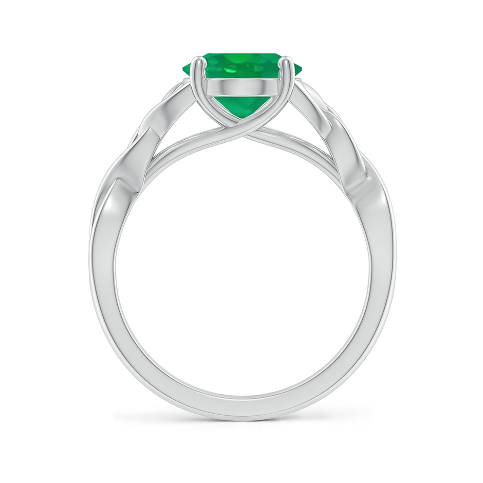 10x8mm AA Oval Emerald Celtic Knot Engagement Ring in P950 Platinum side 199