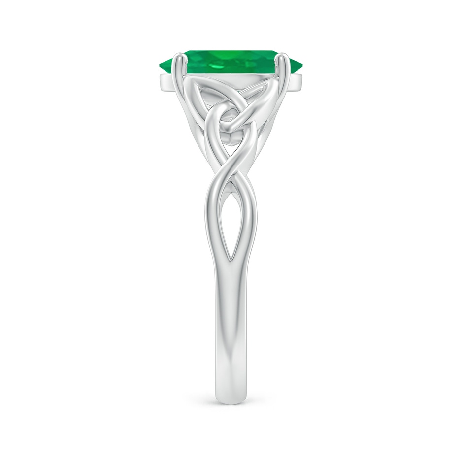 10x8mm AA Oval Emerald Celtic Knot Engagement Ring in P950 Platinum side 299