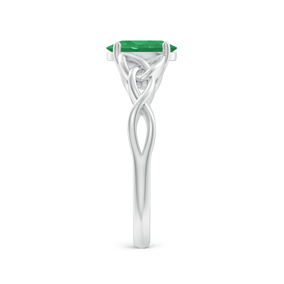 8x6mm A Oval Emerald Celtic Knot Engagement Ring in P950 Platinum side 299